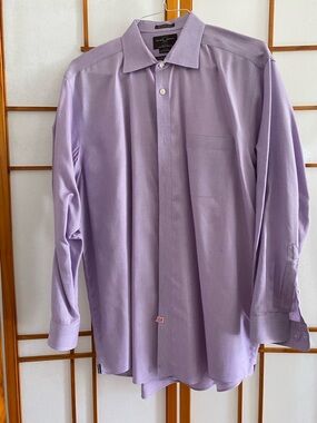 Black Brown 1826 Lavender Long-Sleeve Dress Shirt - Spread Collar